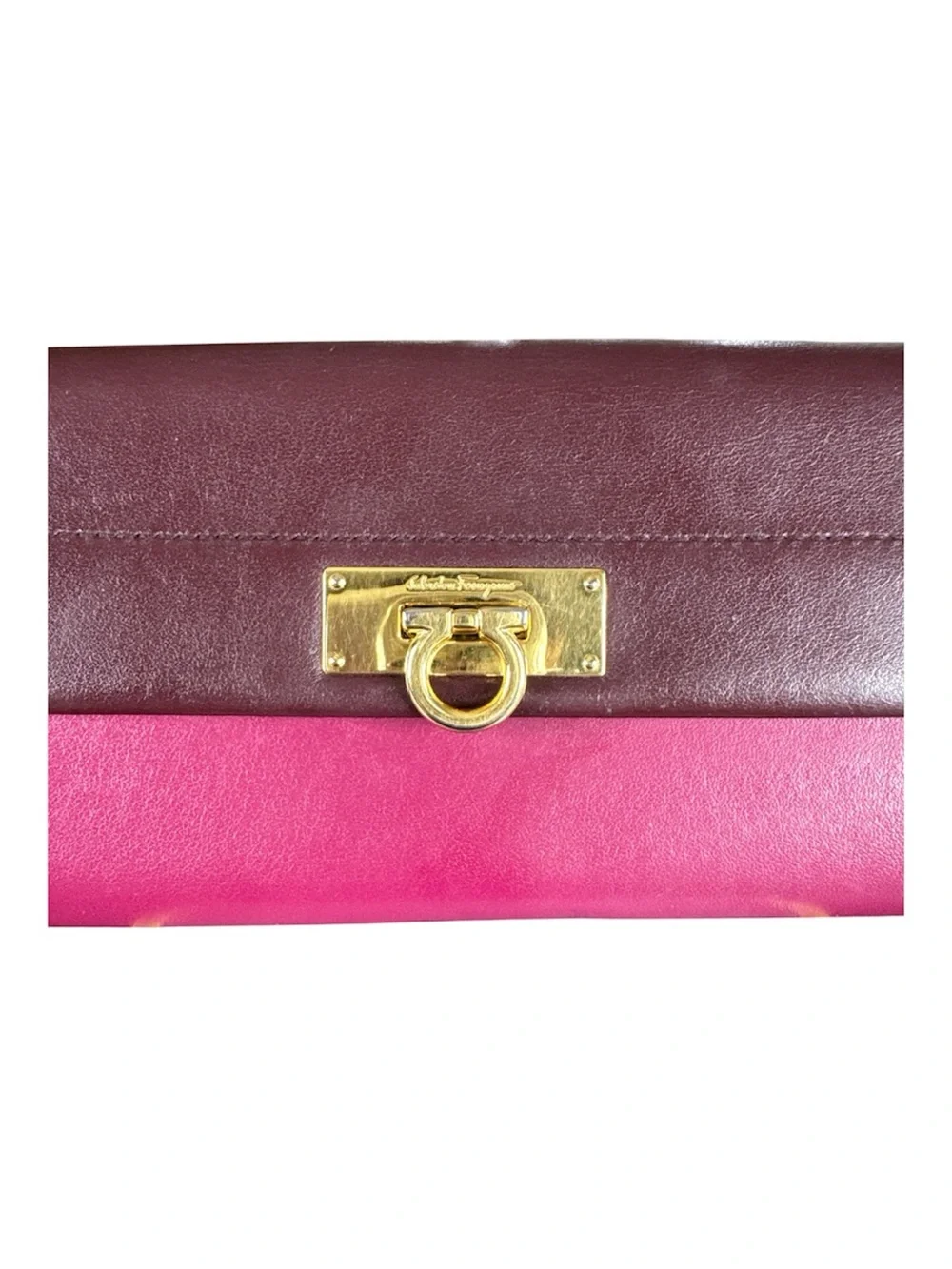 SALVATORE FERRAGAMO Tri-Color Gancini Continental Wallet